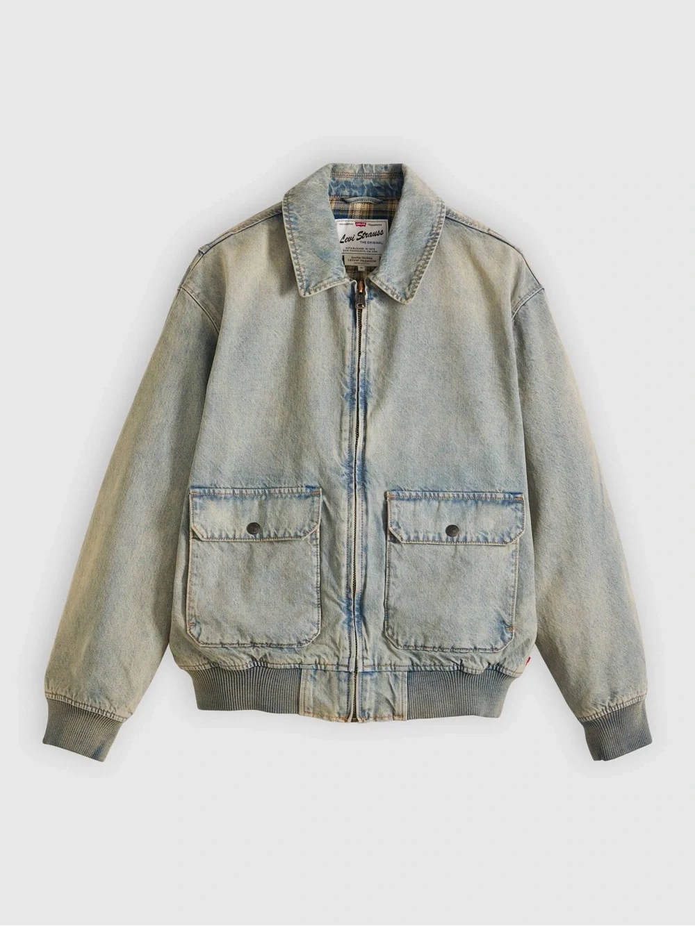 Levi's Washed Light Green Bomber Jacket